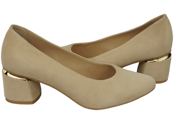 Dámská obuv Beige Natural Suede Leather 143 Z ElitaBut