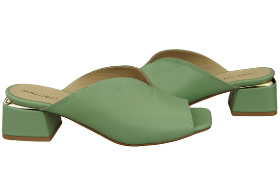 Dámská obuv Mint Leather Heeled Flip Flops 210 ElitaBut