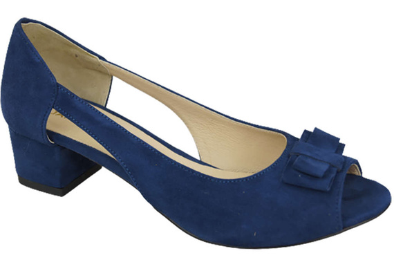 Dámská obuv Navy Blue Suede Leather Sandals 145 Z ElitaBut