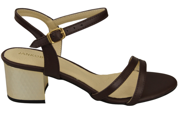 Dámská obuv Chocolate Natural Leather 197 Smyslně odhalující sandály na nohy ElitaBut