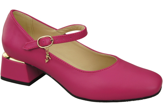 Dámská obuv Dámské lodičky s páskem Fialová přírodní kůže 202 ElitaBut