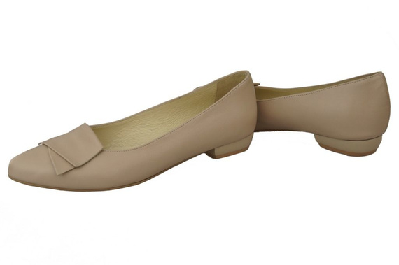 Dámské boty Balerin Cappuccino přírodní kůže 988 ElitaBut