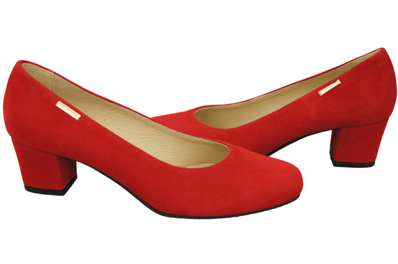 Pohodlná dámská obuv Red Suede Leather 172 Z ElitaBut