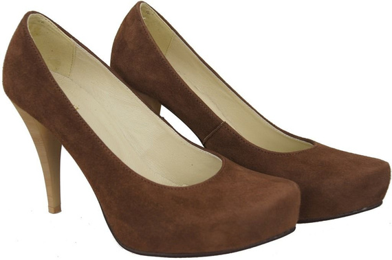 Dámská obuv Hnědá semišová přírodní kůže 644 ElitaBut