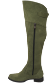 Dámské kozačky Kozačky Butelkowa Zielie Musketeers Vysoké nad kolena z přírodní kůže Velur 154 ElitaBut