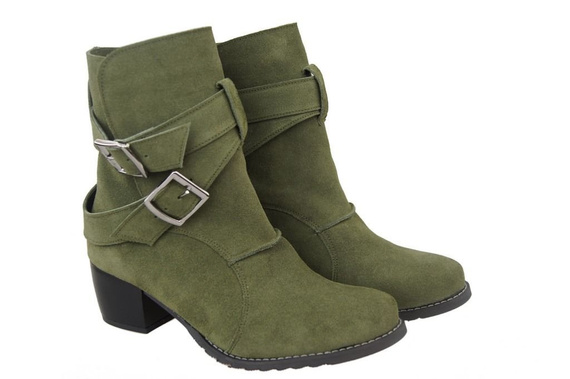 Dámské boty Boty Natural Leather Velour Butel Grey 119 ElitaBut