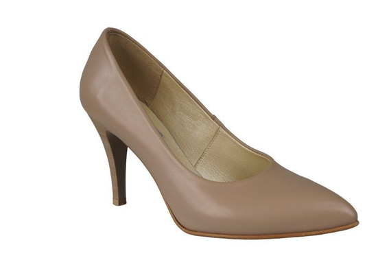 Dámská obuv Dámské kožené lodičky Cappuccino 816 ElitaBut