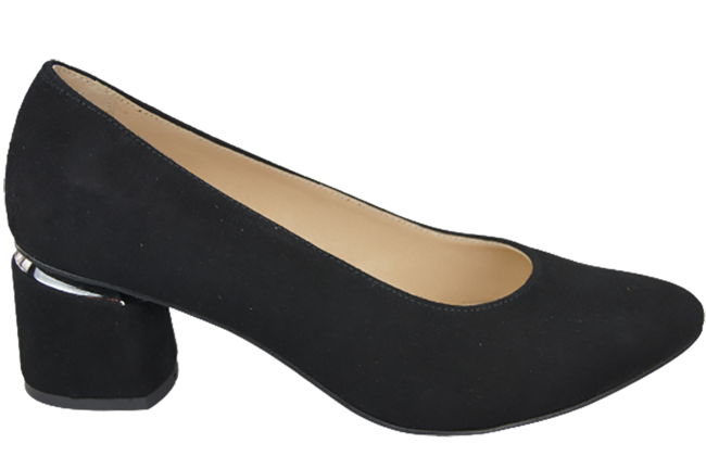 Dámská obuv Black Suede Leather 143 Z ElitaBut