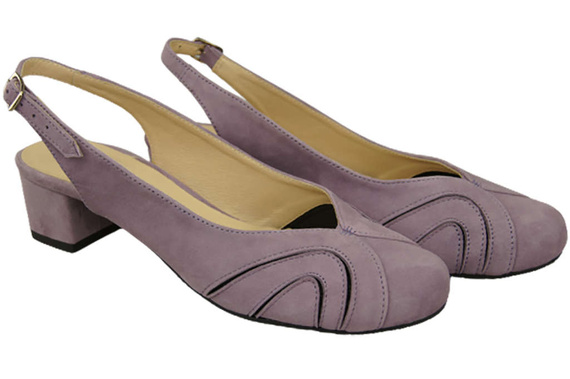 Dámská obuv Přírodní kůže Semišové sandály Lila 842 Z ElitaBut