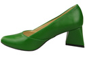 Dámské Lodičky Zelená Pravá Kůže Špičatá Špička Podpatek ElitaBut 221