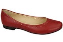 Dámské pohodlné baleríny z přírodní kůže Červená 162 ElitaBut
