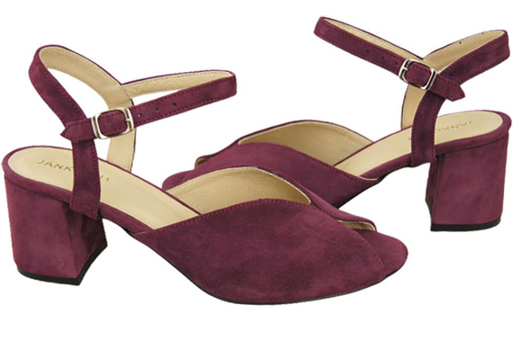 Dámská obuv Sandály Maroon Natural Leather Suede 185 ElitaBut