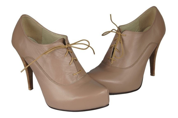 Dámská obuv šněrovací přírodní kůže Cappuccino Lico 697 ElitaBut