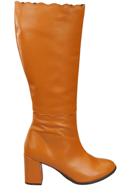 Dámské kozačky Červená Klasická přírodní kůže 176 ElitaBut