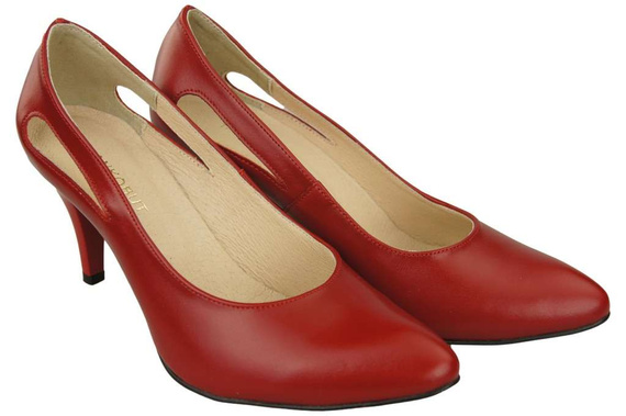 Dámská obuv Červené lodičky Přírodní kůže 166 ElitaBut