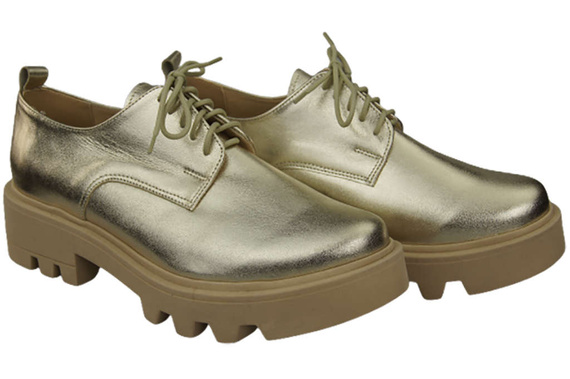Dámská obuv se šněrováním Obuv Zlatá obuv z přírodní kůže 180 ElitaBut