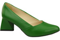 Dámské Lodičky Zelená Pravá Kůže Špičatá Špička Podpatek ElitaBut 221