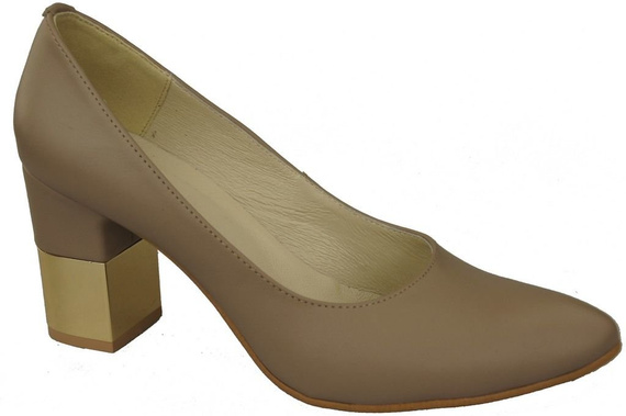 Dámská obuv Cappuccino lodičky Přírodní kůže 144 ElitaBut