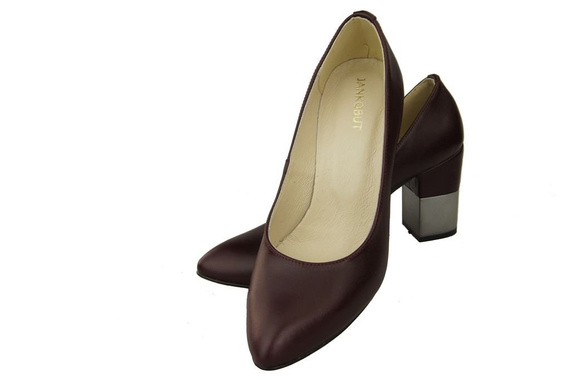Dámská obuv Maroon Natural Leather pumps 144 ElitaBut