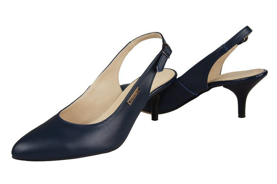 Dámská obuv Přírodní kůže Sandály Navy blue 910 ElitaBut