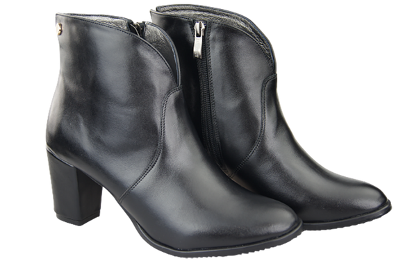 Dámské kozačky černé Jaro/Podzim přírodní kůže 152 L ElitaBut