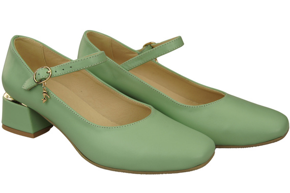 Dámská obuv Dámské lodičky s páskem Mint Přírodní kůže 202 ElitaBut