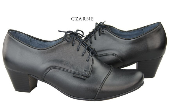 Dámská obuv šněrovací přírodní kůže Black 956 ElitaBut