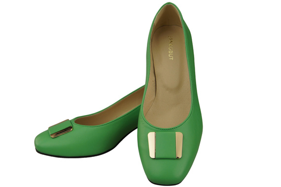 Dámská obuv Natural Leather 187 Lime pumps ElitaBut
