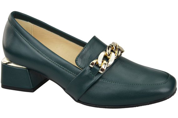 Dámské boty Malachite s ozdobným řetízkem Dámské mokasíny Přírodní kůže 193 ElitaBut