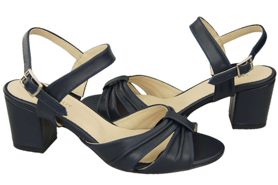 Dámská obuv Navy Blue Sandály Natural Leather 168 ElitaBut