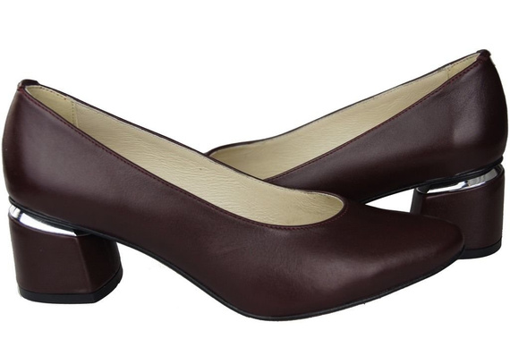 Dámská obuv Maroon Natural Leather pumps 143 ElitaBut