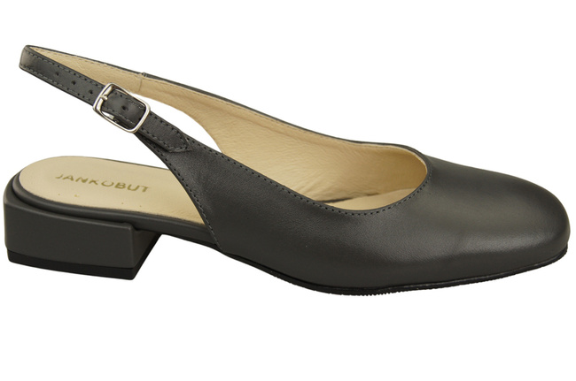 Dámská obuv Sandály Graphite Flat Heel Natural Leather 206 ElitaBut