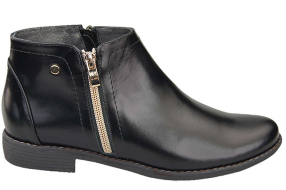 Dámská obuv Dámské boty černé lesklé zateplené přírodní kůže 872 s Elitabut