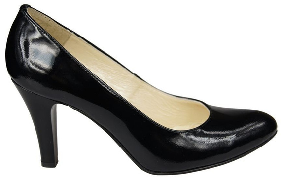 Dámská obuv Dámské kožené lodičky Black Lacquered 764 ElitaBut