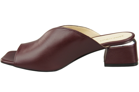 Dámská obuv Žabky na podpatku Maroon Natural Leather 210 ElitaBut