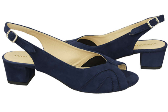 Dámská obuv Přírodní semišová kůže Sandály Námořnická modř 991 ElitaBut