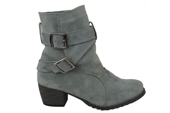 Dámská obuv Natural Leather Velour Boots Ash 119 ElitaBut