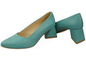 Dámské Lodičky Tyrkysová Pravá Kůže Špičatá Špička Podpatek ElitaBut 221