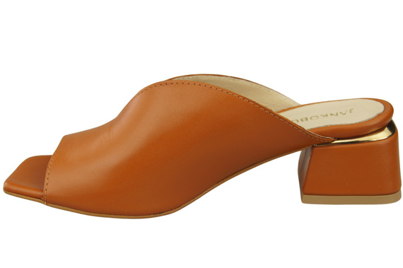 Dámská obuv Červené žabky na podpatku Přírodní kůže 210 ElitaBut