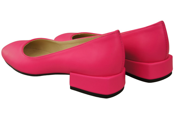 Pohodlná dámská obuv Pumpkins Neon Pink Flat Natural Leather 204 ElitaBut