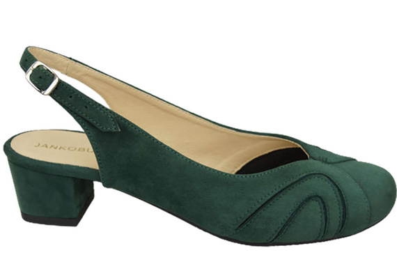 Dámská obuv Přírodní kůže Semišové sandály Zelená 842 Z ElitaBut