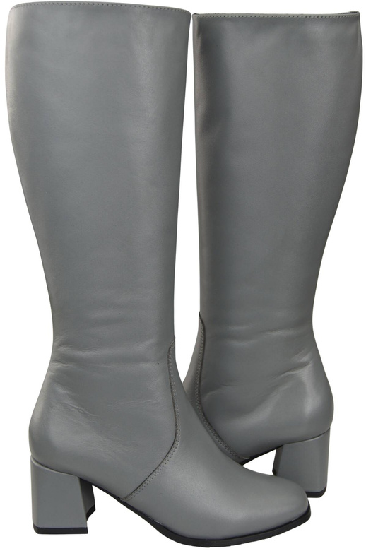 Pohodlná obuv Dámské kozačky na nízkém podpatku Ash přírodní kůže 212 ElitaBut