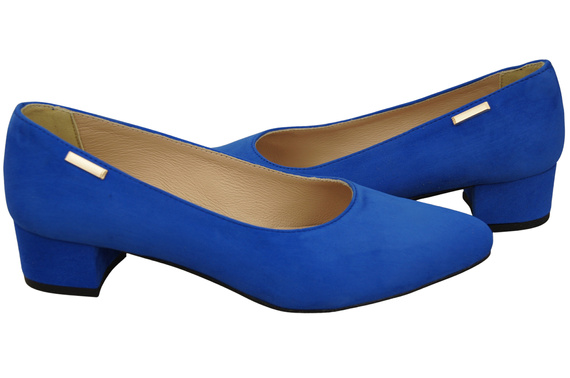 Pohodlná azurová dámská obuv z přírodní semišové kůže 220 od ElitaBut