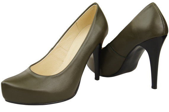 Dámská obuv Olive Leather Stiletto pumps 205 ElitaBut
