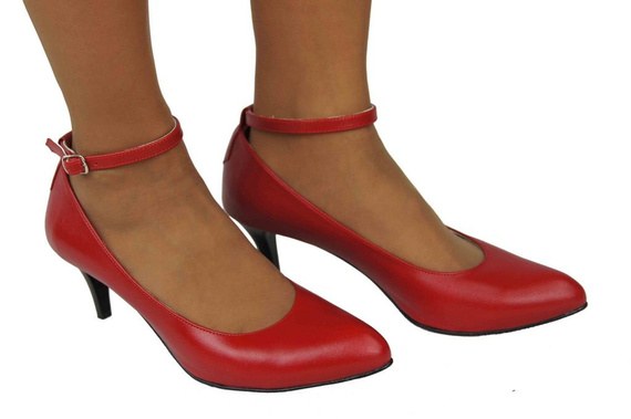 Dámská obuv Červené lodičky Přírodní kůže 997 ElitaBut