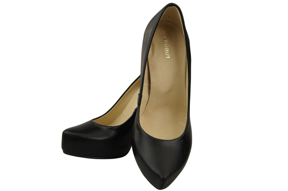 Dámská obuv Černé lodičky Stiletto z přírodní kůže 205 ElitaBut
