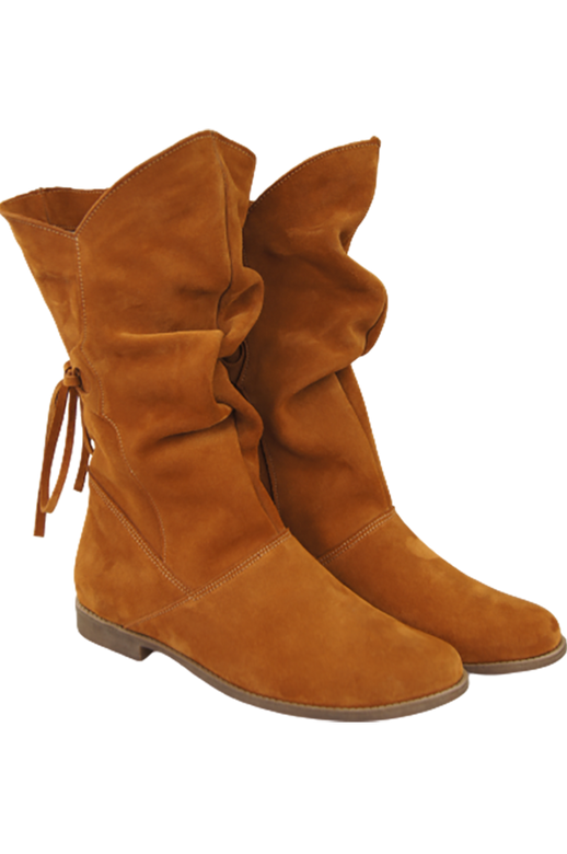 Obuv Dámské zimní boty Červená přírodní kůže velur 999 Z ElitaBut