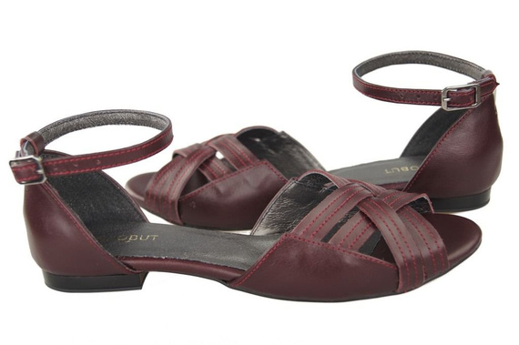 Obuv Dámské sandály Maroon Natural Leather 128 ElitaBut