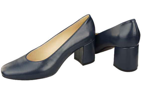 Dámské lodičky z přírodní kůže 171 Navy blue ElitaBut