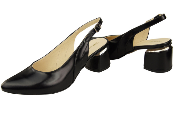 Dámská obuv Sandály černé lesklé přírodní kůže 196 ElitaBut